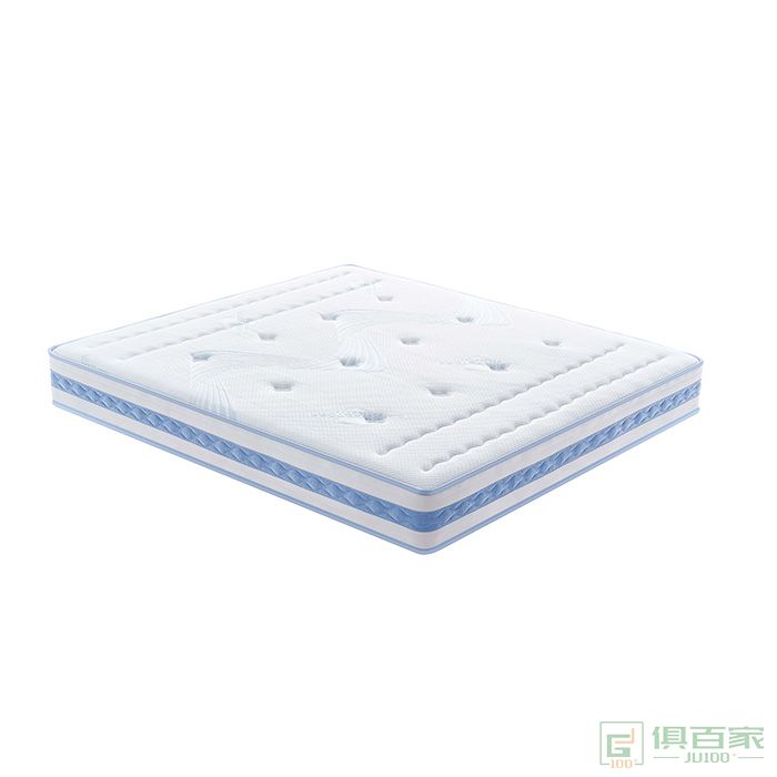 粤之恒家具床垫系列蓝色针织面料环保棕床垫