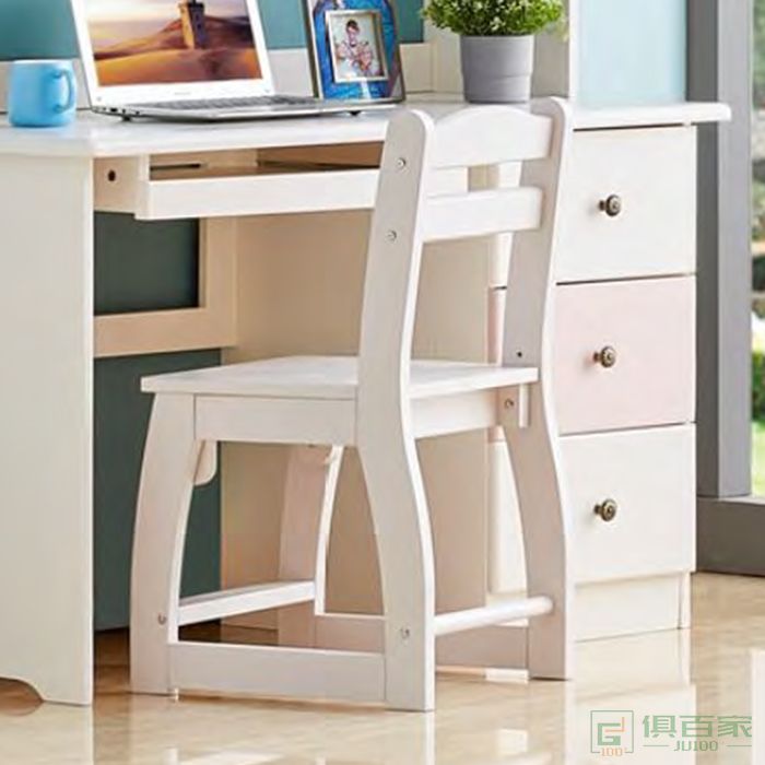 自由城堡家具儿童书桌椅系列樱桃木全实木书桌书架电脑椅