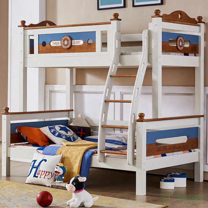 愛麗松家具兒童床系列輕奢簡約全實木兒童子母床