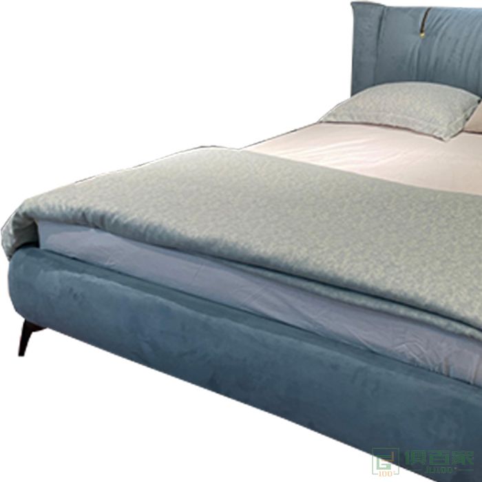 澳亿佳家具床系列高回弹海绵高端科技布床头柜双人床