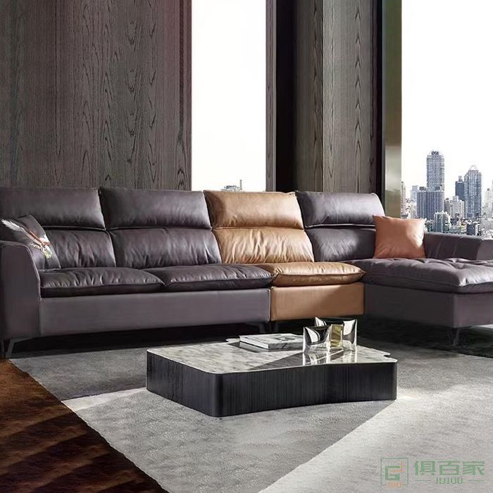 澳亿佳家具住宅沙发系列天然乳胶意式极简轻奢转角沙发