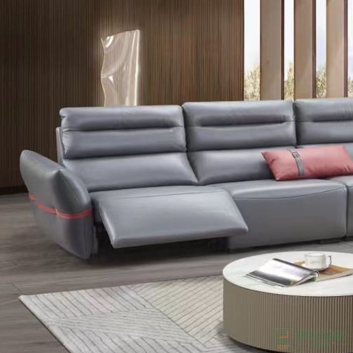 澳亿佳家具住宅沙发系列环保真皮意式极简轻奢电动功能转角沙发