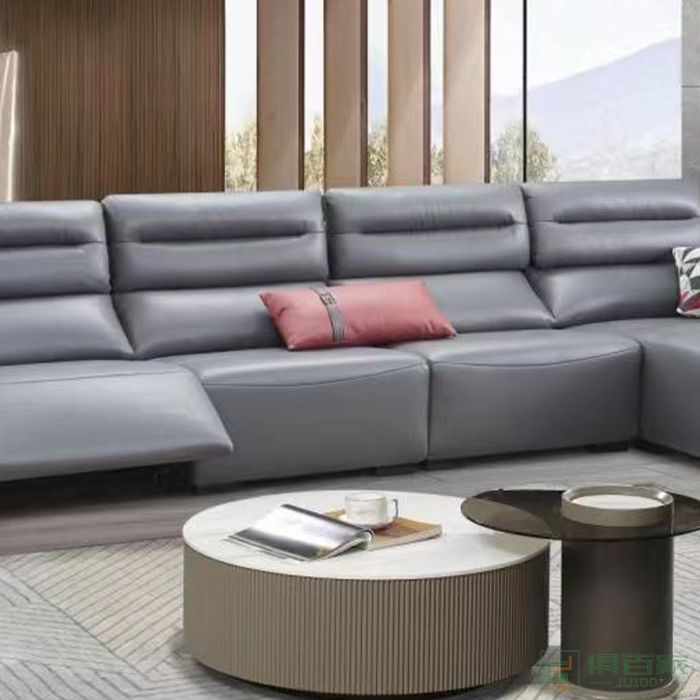 澳亿佳家具住宅沙发系列环保真皮意式极简轻奢电动功能转角沙发
