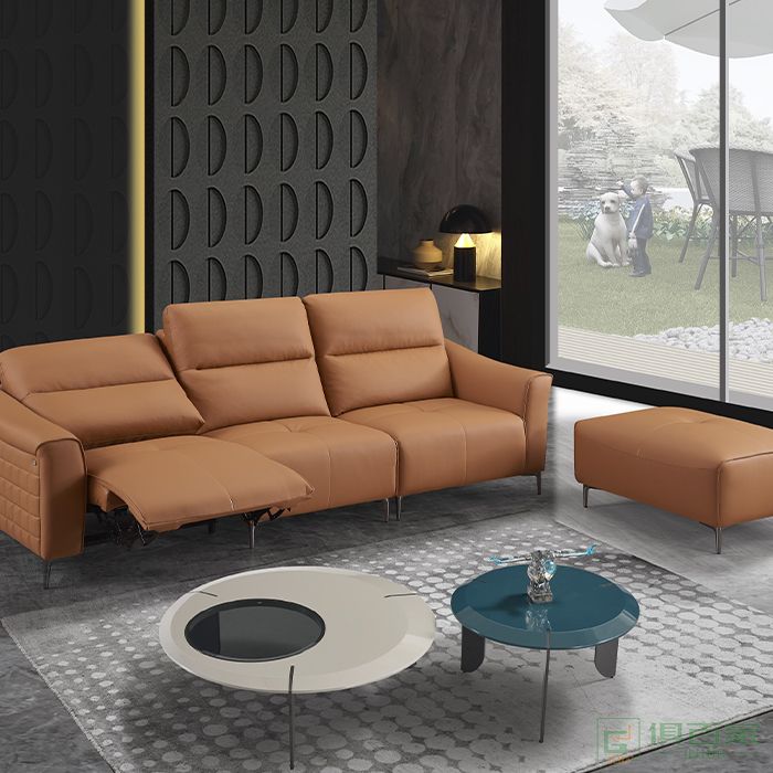 澳亿佳家具住宅沙发系列高回弹海绵意式极简轻奢电动功能沙发