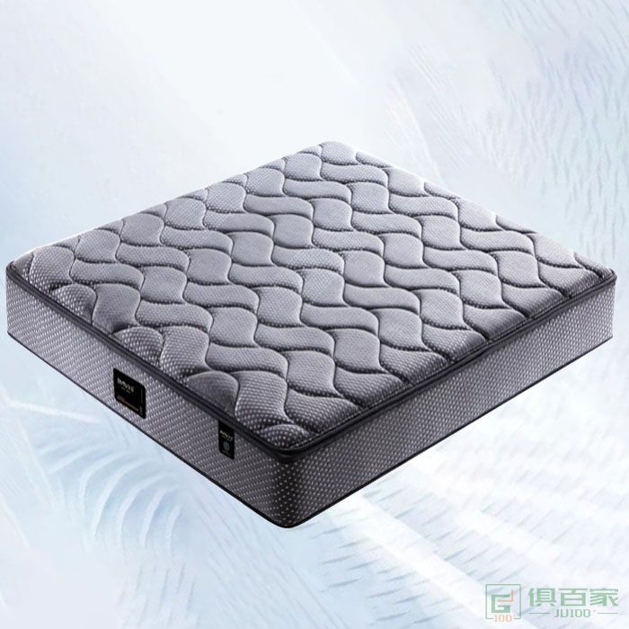 知慕家具床垫系列1.5分乳胶+1.2分黄麻+静音独立弹簧+反正灰色3D针织面料床垫