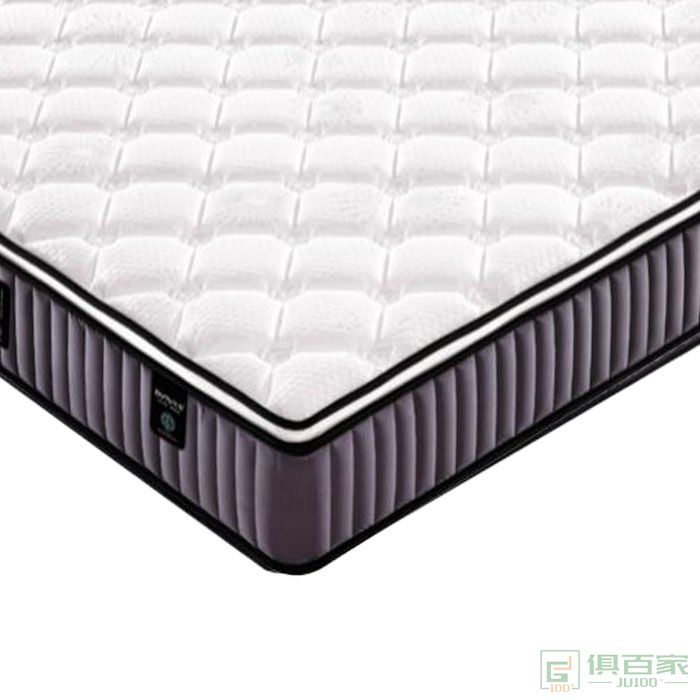 知慕家具床垫系列3分乳胶绵+静音独立弹簧+反正灰色3D针织面料床垫