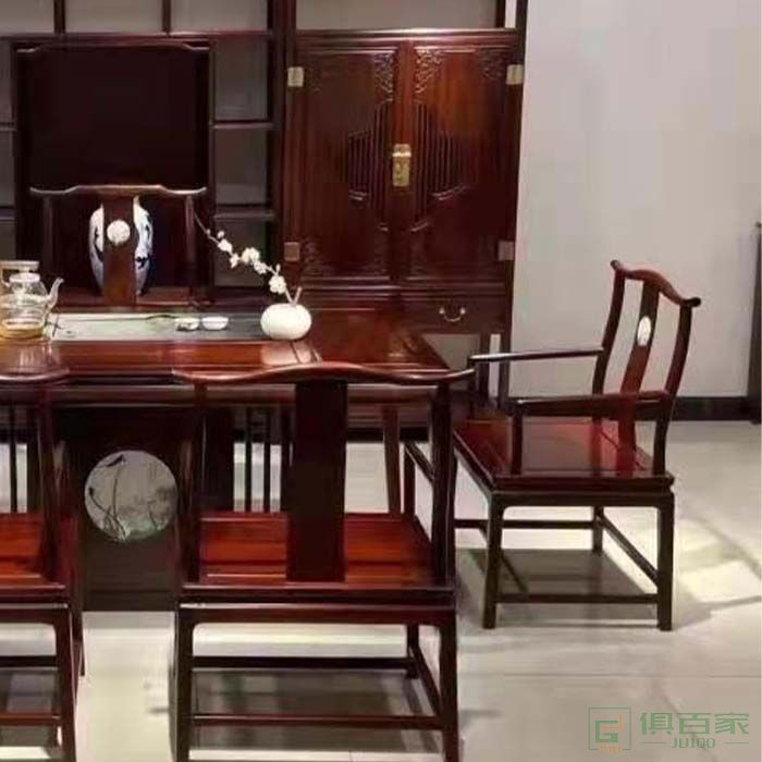 源润家具红木桌台系列新中式红木茶台酸枝古典轻奢茶台