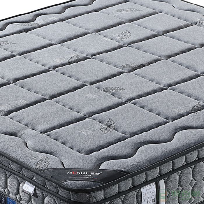 慕舒家具床垫系列纳米竹碳面料高回弹海绵抗菌防虫防螨床垫