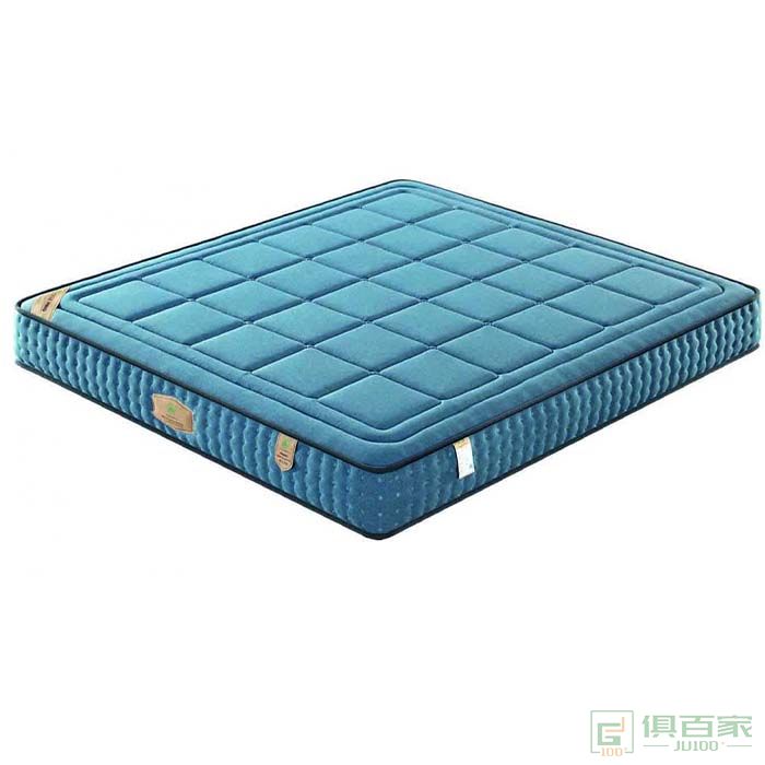 艾香梦家具床垫系列软硬适中型深蓝亚麻面料床垫