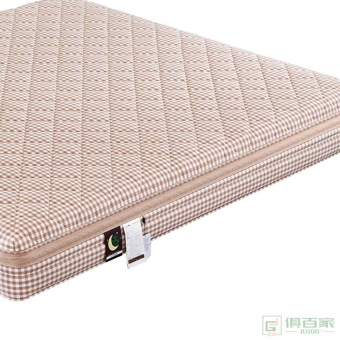 艾香梦家具床垫系列软硬适中型高端亚麻棉布格子面料床垫