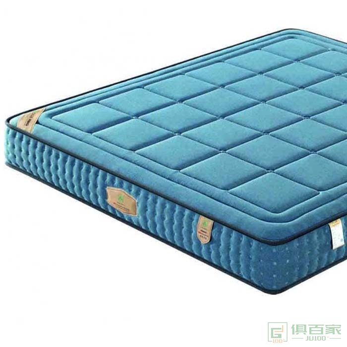 艾香梦家具床垫系列软硬适中型深蓝亚麻面料床垫