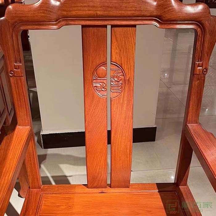洪耀堂家具红木桌台系列大果紫檀木荷怡茶椅
