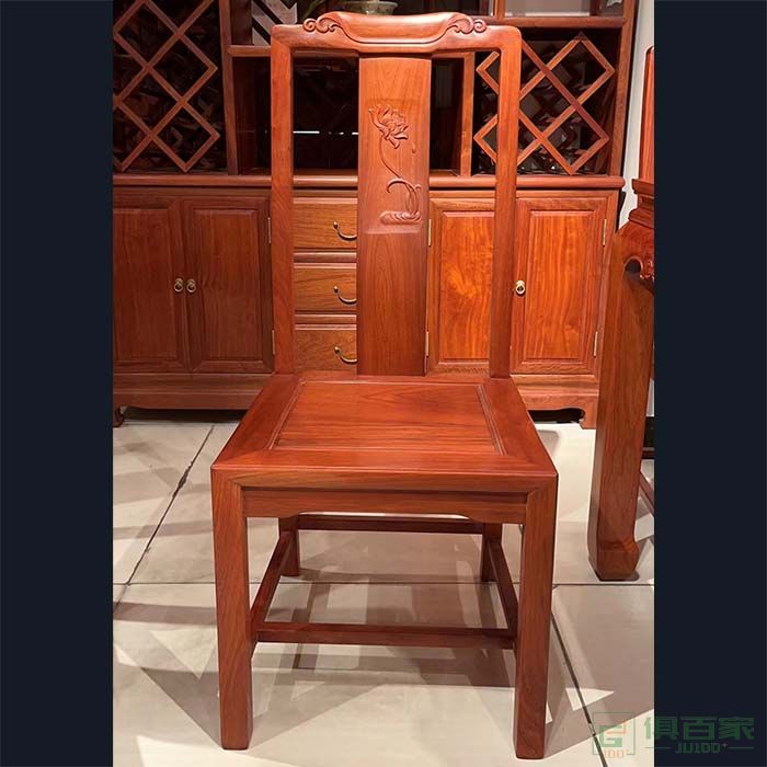 洪耀堂家具红木桌台系列大果紫檀木荷怡餐椅