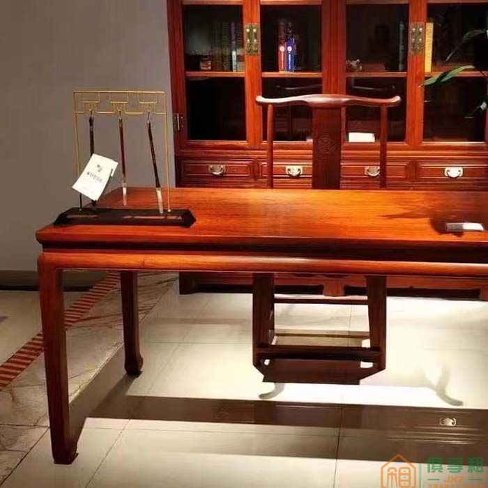 洪耀堂家具红木桌台系列大果紫檀木画案