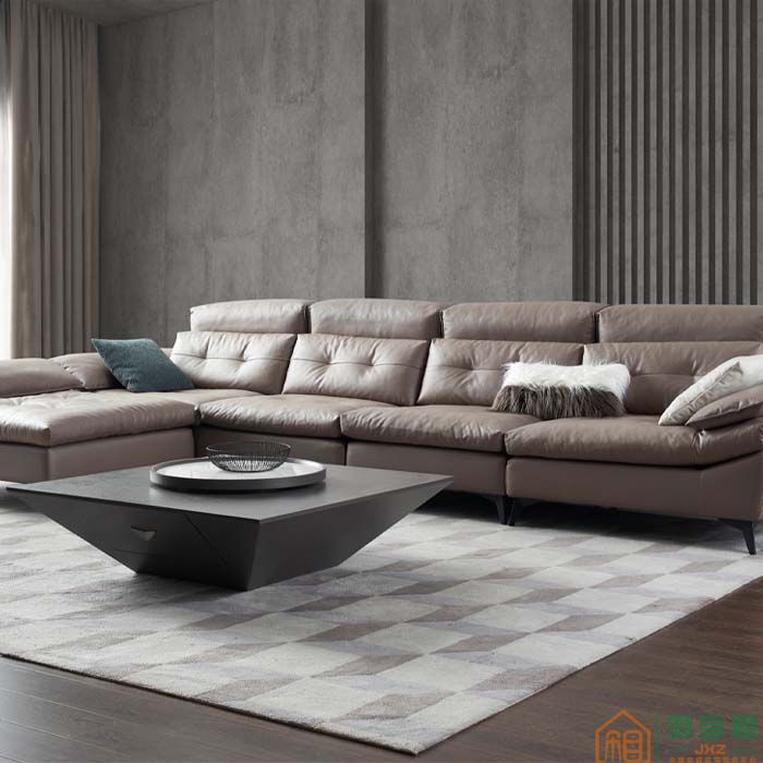 艾琴家具住宅沙发意式极简科技布沙发组合
