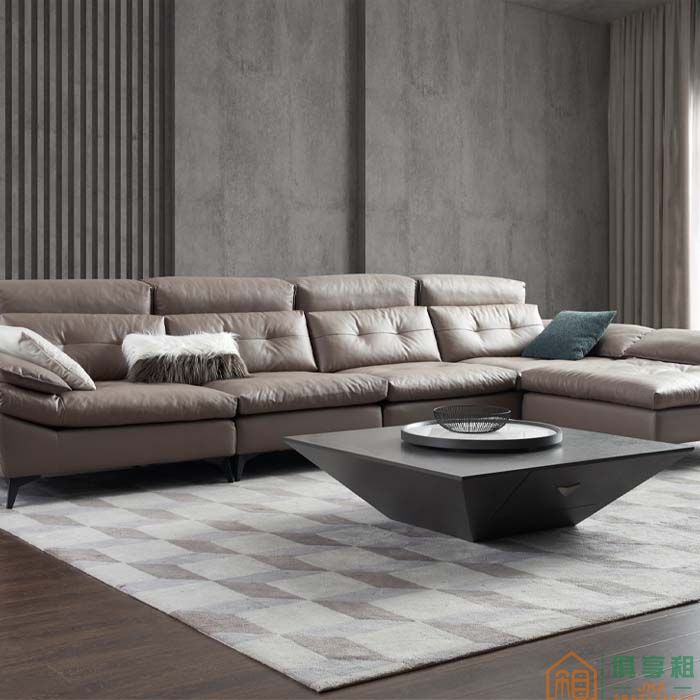 艾琴家具住宅沙发意式极简科技布沙发组合