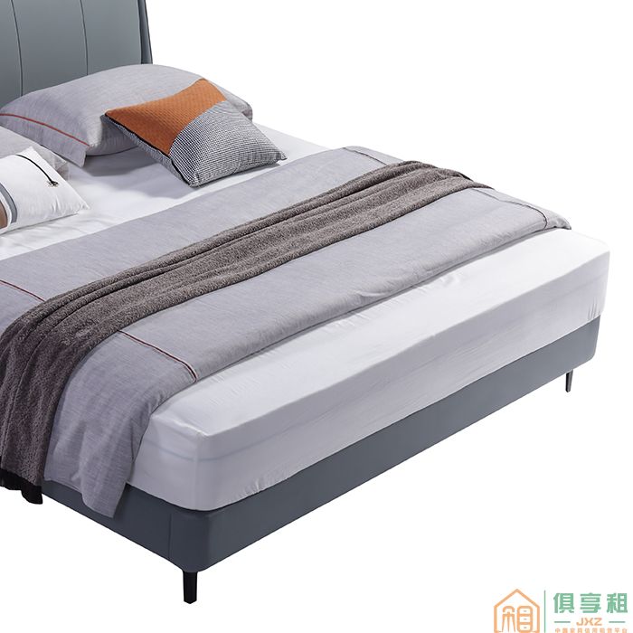 伊罗妮斯家具床系列硅胶皮床头柜双人床