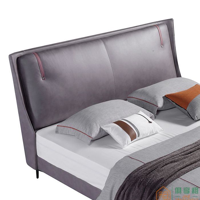 伊罗妮斯家具床系列优质科技布床头柜双人床