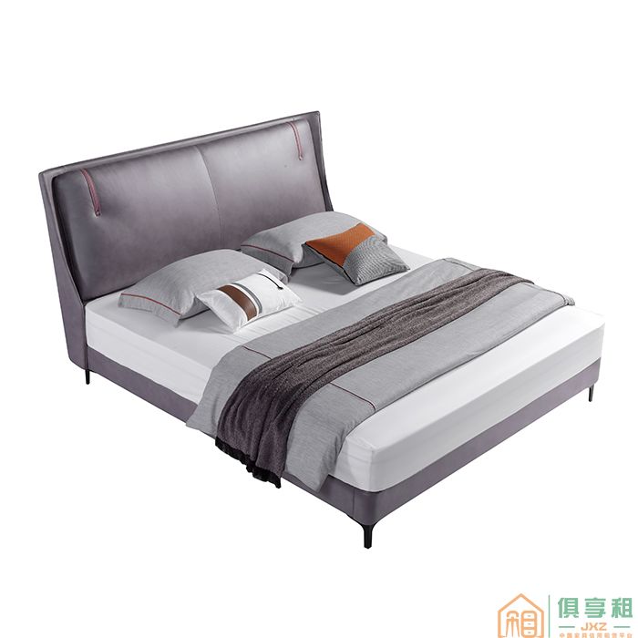 伊罗妮斯家具床系列优质科技布床头柜双人床