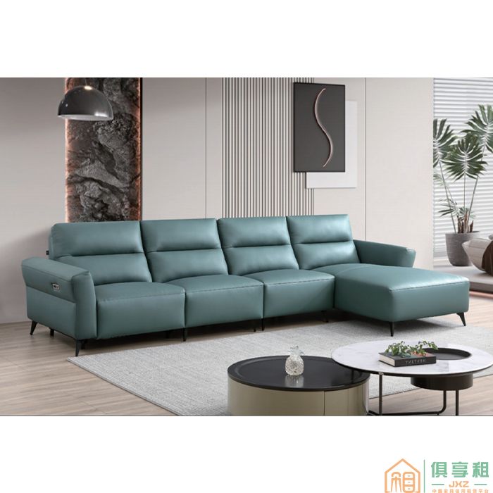 伊罗妮斯家具住宅沙发系列头层黄牛皮极简轻奢功能转角沙发