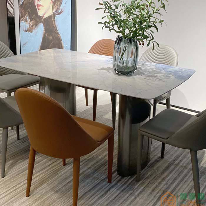 艾琴家具餐桌系列现代简约轻奢餐桌餐椅组合
