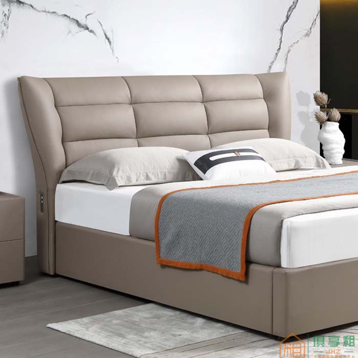 歌宝婷家具床系列现代意式简约轻奢高厢床双人床