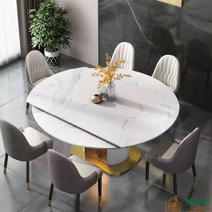 鹿仙森家具餐桌系列现代极简轻奢功能餐桌餐椅组合