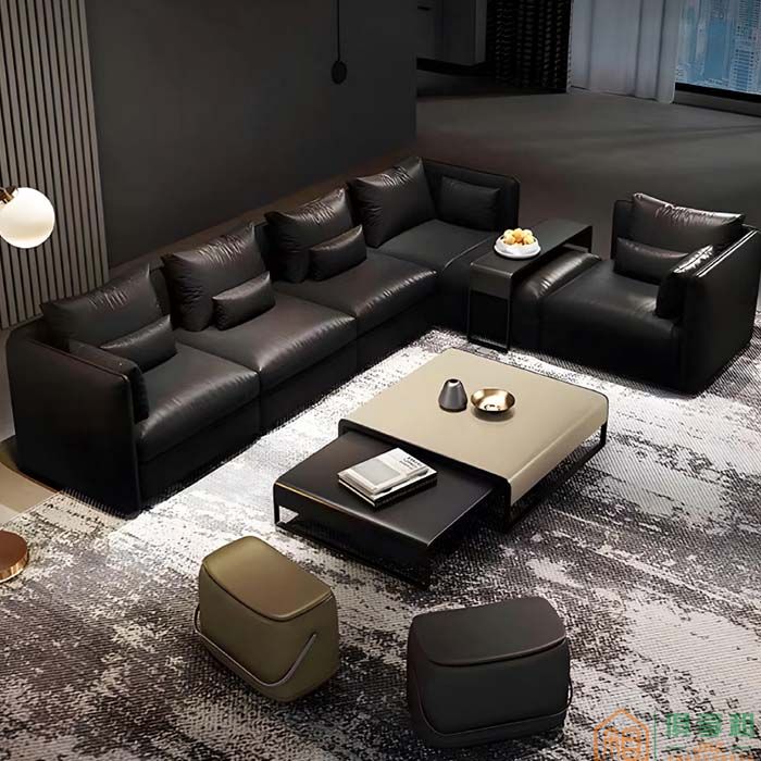 鹿仙森家具森现代意式极简沙发系列住宅沙发弧形沙发