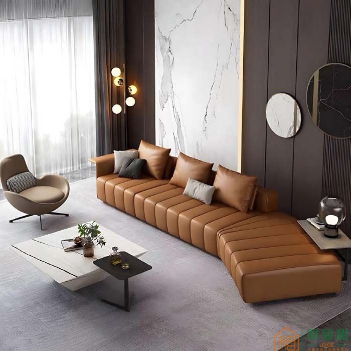 鹿仙森家具森现代意式极简沙发系列住宅沙发弧形沙发