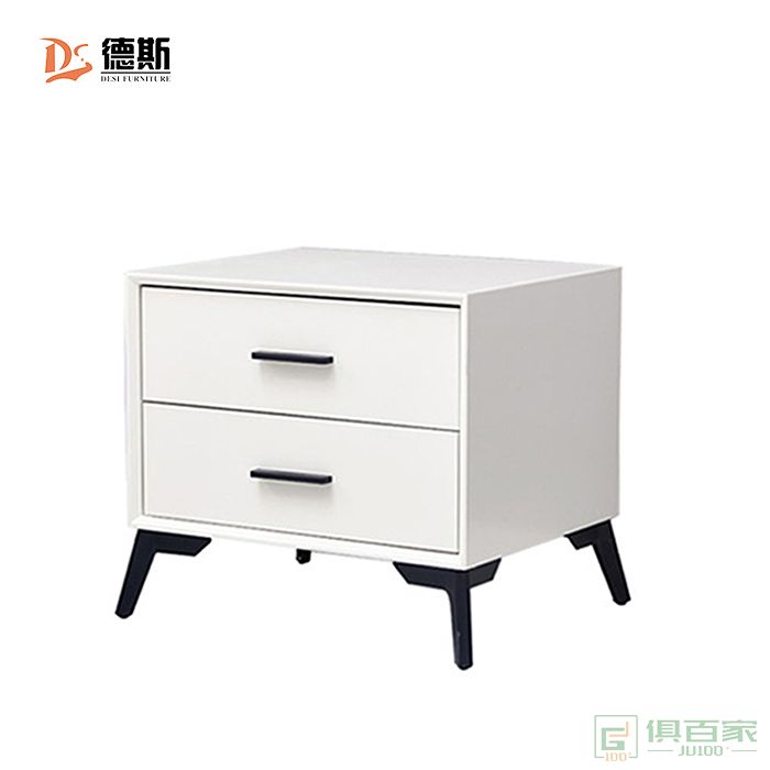 德斯家具床头柜系列烤油漆板床头柜储物柜