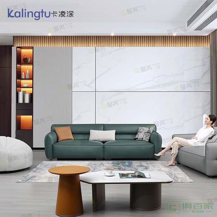 卡凌涂家具民用沙发系列意式极简轻奢科技布沙发